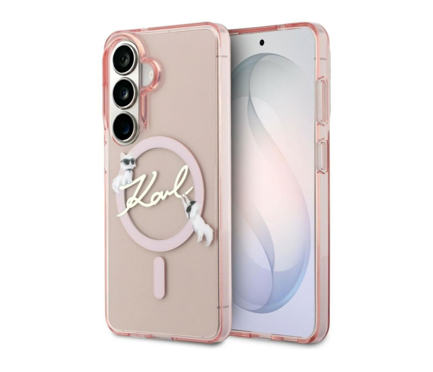 Karl Lagerfeld Etui KC Script MagSafe do Galaxy S26 różowy - 1522714 - zdjęcie